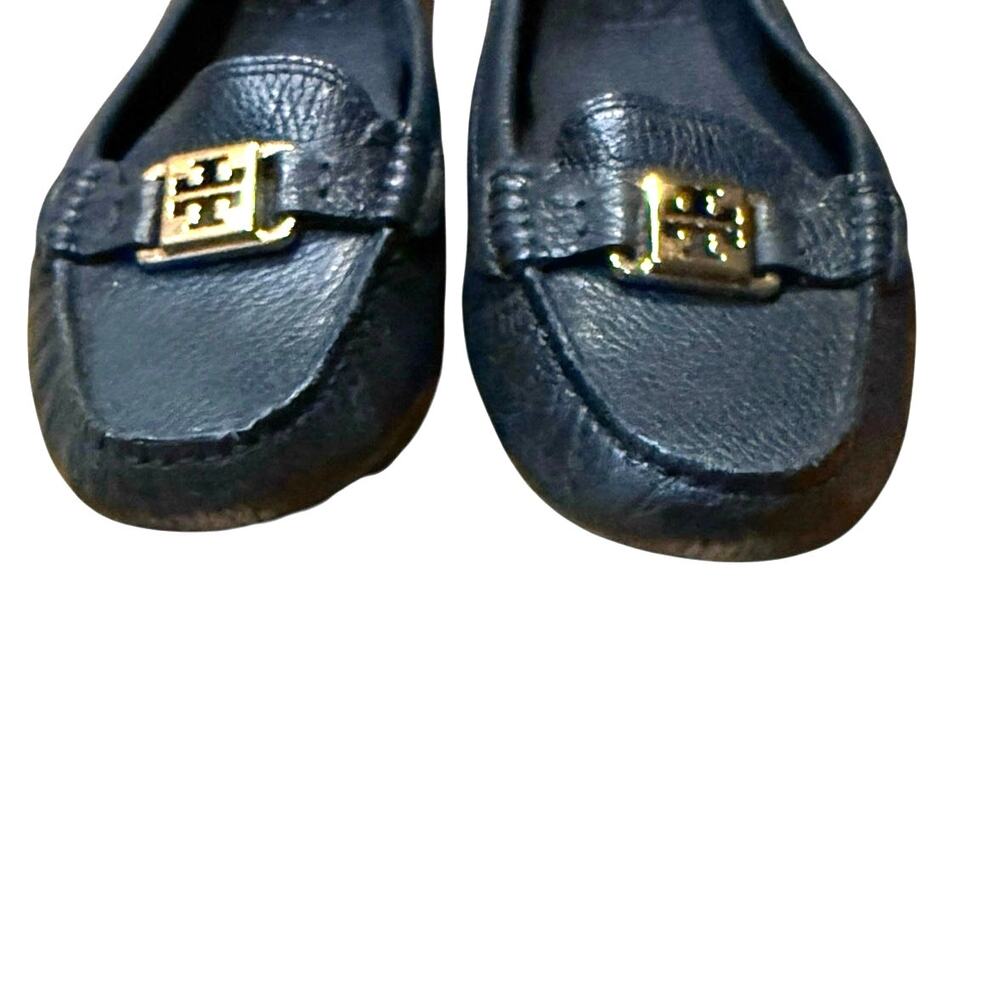 Tory Burch Navy Pebbled Leather Loafer/Driving Moccasin 9.5 - Picture 2 of 7